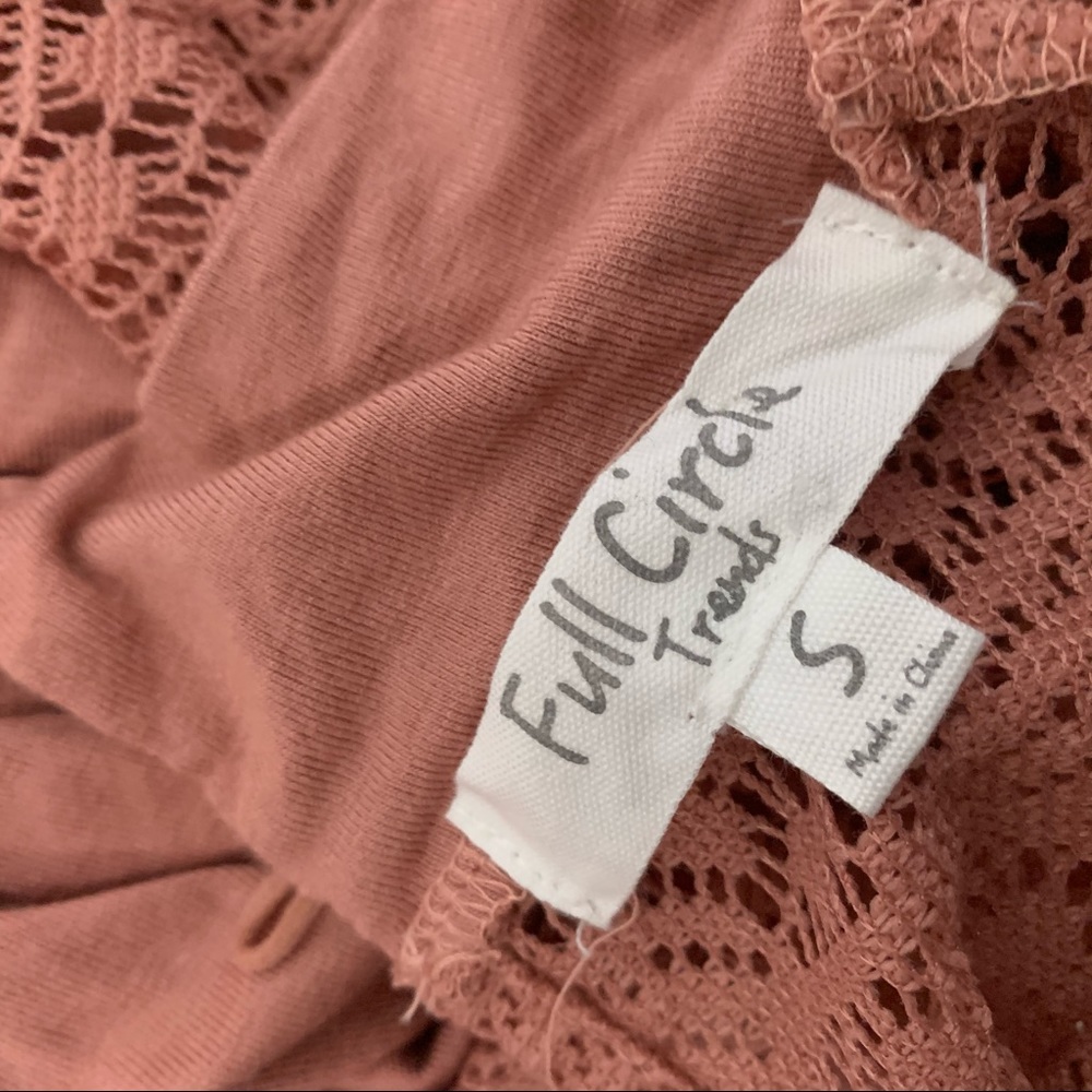 NWT rose pink lace long sleeved blouse top - Picture 5 of 6